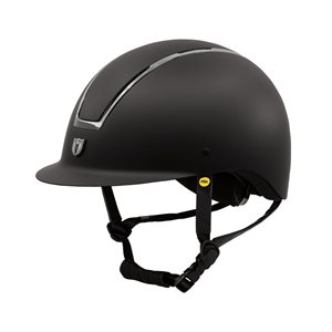 BOMBE TIPPERARY WINDSOR MIPS TRADITIONAL BRIM NOIR / CHROME MAT