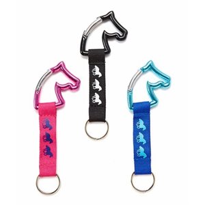 CARABINER KEY CHAINS WITH HORSE HEAD SNAP